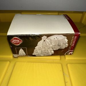 Biltmore For Your House White Christmas Tree Salt & Pepper Shakers 2 Pc.